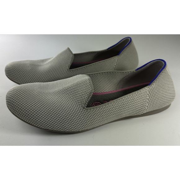 Rothy’s The Loafer Double Stitch Linen Tan Cream Slip On Shoes Women’s Size 8 - Picture 9 of 16